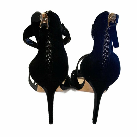 SANDRO PARIS Elisa Black Suede Heels Knotted Strappy Sandals 39 US 8 - 8.5 NIB - Picture 4 of 11